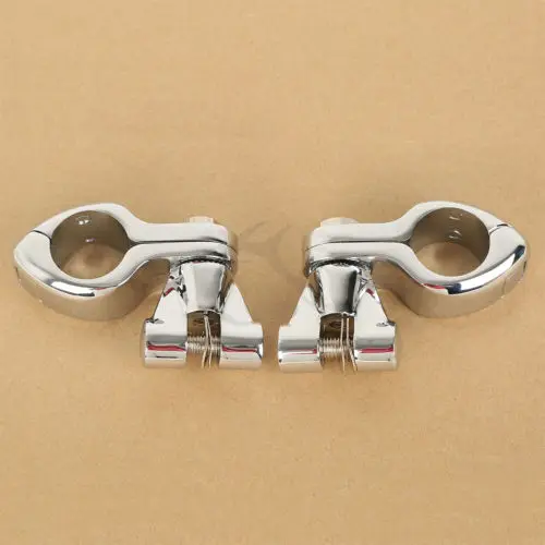 

Motorcycle 1.25" 32mm Chrome Engine Guard Footpeg Clamps Mounting Kit For Harley Softail Fat Bob Honda Kawasaki Yamaha