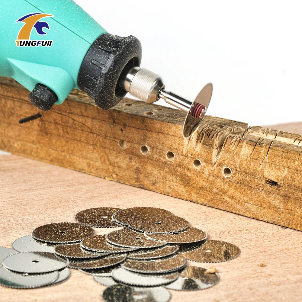 Dischi da taglio utensile rotante 22mm 25mm 32mm lama per sega per il taglio del legno disco da taglio fai da te accessori Dremel Mini trapano