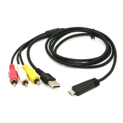 Nowy kabel telewizyjny USB i AV 2w1 przewód do aparatu Sony dsc-w350 kompatybilny VMC-MD3 DSC-W380, DSC-W390, DSC-W560, DSC-W560/R