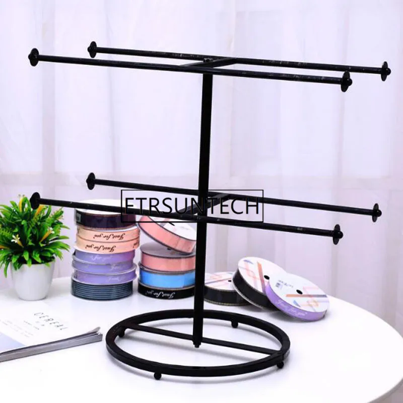 10pcs Ribbon Storage Holder Florist Flower Bride Bouquet Ribbon Stand Display Rack Hanger Bracket Double Tiers