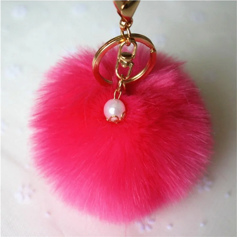 Naivety New 1PC Cute Artificial Rabbit Fur Plush Ball Pendant Accessory For Bag