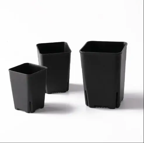 Thicken Square Flowerpot Plastic,White/Black Color,Gardening Supplies,Basin Pot Outdoor Container