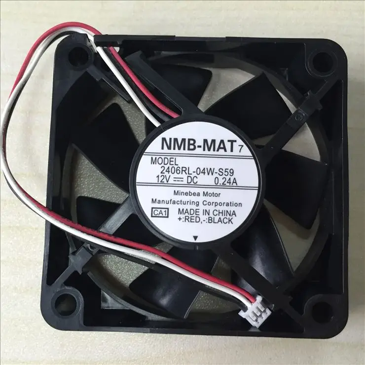 

NEW NMB-MAT NMB 2406RL-04W-S59 6CM 6015 12V 0.24A Projector 3lines cooling fan