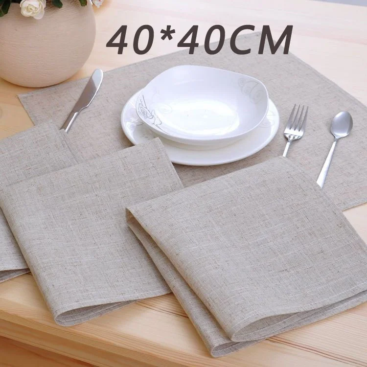 

Pack of 10 pcs Tablecloths Linen Cloth Napkin Mouth Cloth Napkins Placemat Mat Minimalist Modern Restaurant Cafe European