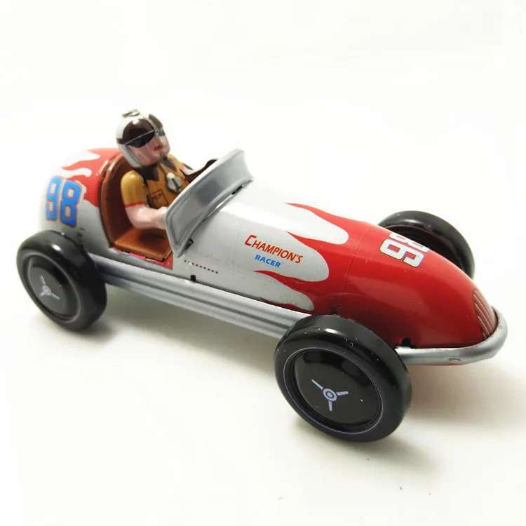 1PCS Retro clockwork tin toys Classic clockwork tin Racing Rare collectibles