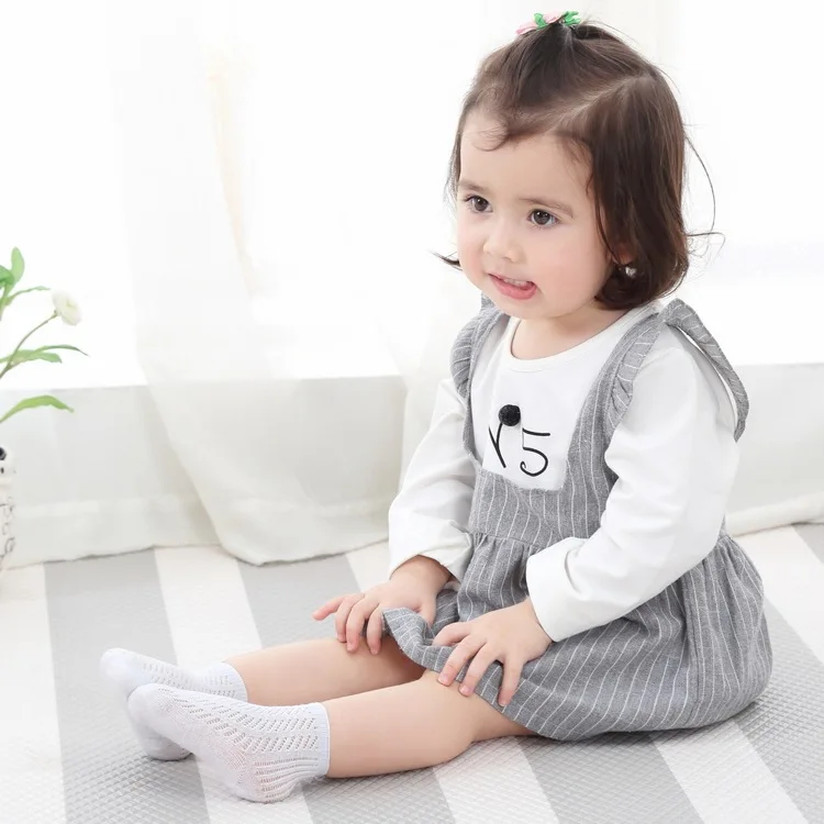 2023 New Summer Baby Super Thin Cotton Transfer Socks Large Mesh Hollow Out Infants Toddlers Boys girls socks No bone Boneless