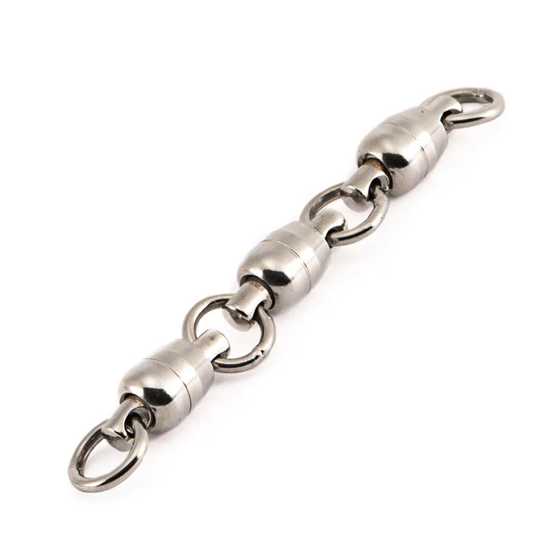 1Pcs/Bag High Speed Strength Fishing Connector Triple Rolling Swivel Connector Fishing Tackle Accessories 6#/7#/8#