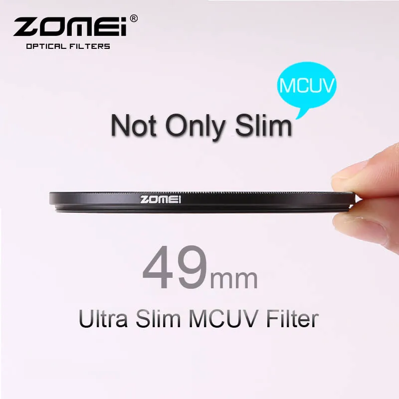 49mm ZOMEI PRO Ultra Slim MCUV 16 Layer Multi Coated Optical Glass MC UV Filter for Canon NIkon Hoya Sony DSLR Camera Lens 49 mm