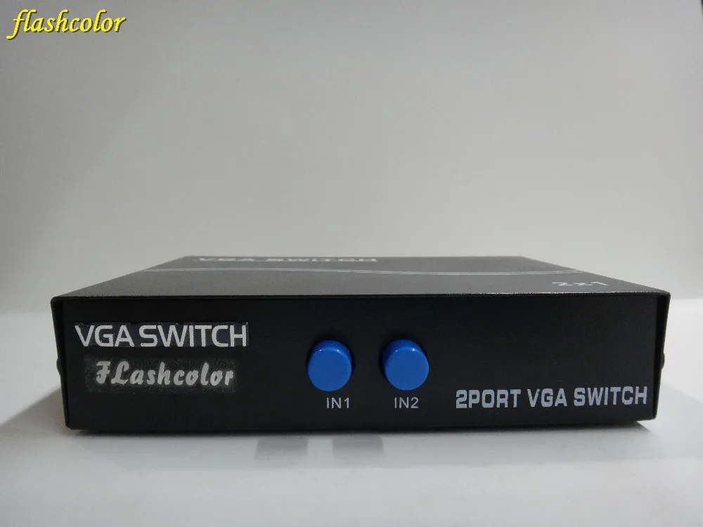 2020 anno Flashcolor 2-port manuale VGA Switch box switcher VGA selettore 2 in 1 Per display a CRISTALLI LIQUIDI del computer fino a 1920X1440