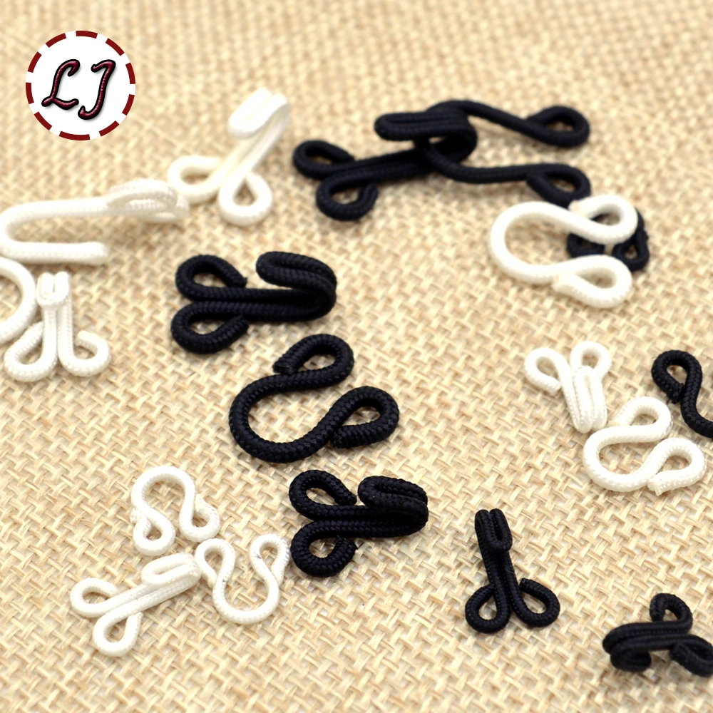 10pcs/lot combined copper buttons Metal hook buckle collar hook hidden button though cord collar hook clasp buckle accessories