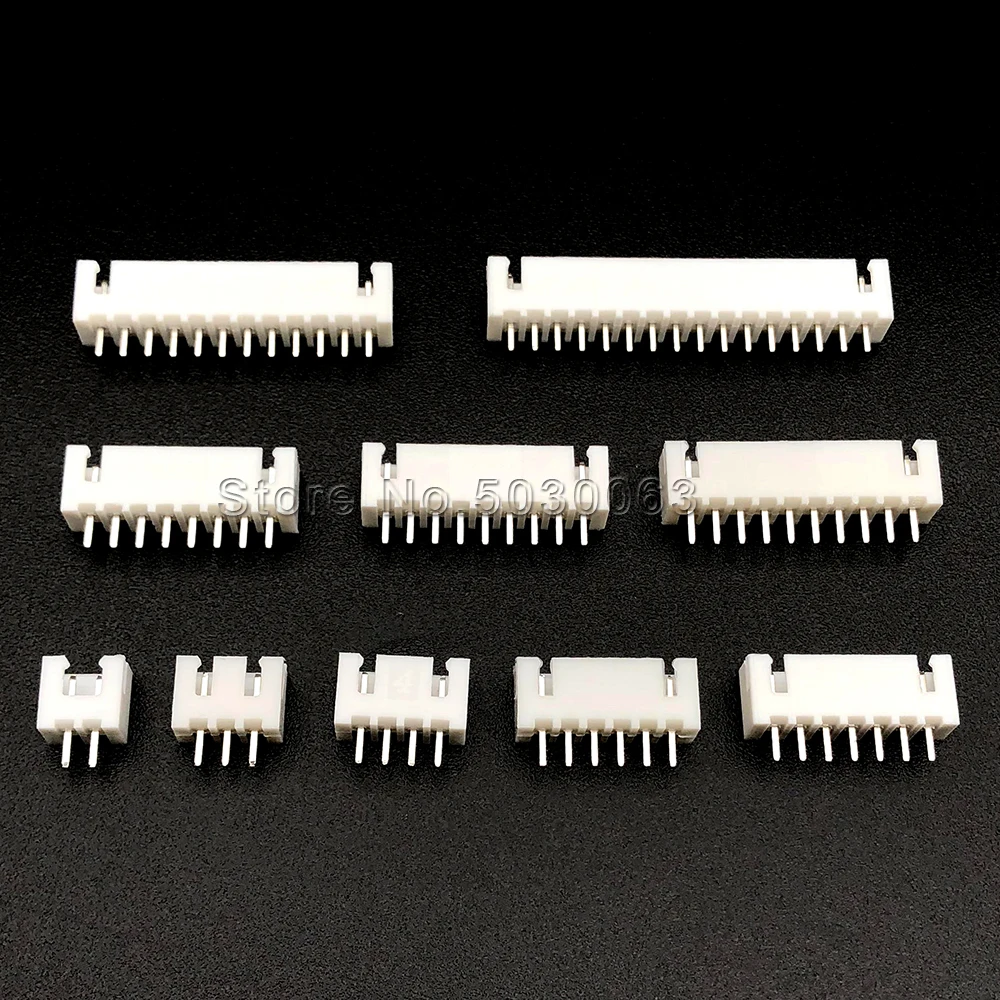 XH2.54mm straight pin Header 2/3/4/5/6/7/8/9/10/11/12/15/16/20P pin XH-A wire Connector XH2.54 pitch spacing 180 angle PCB Car