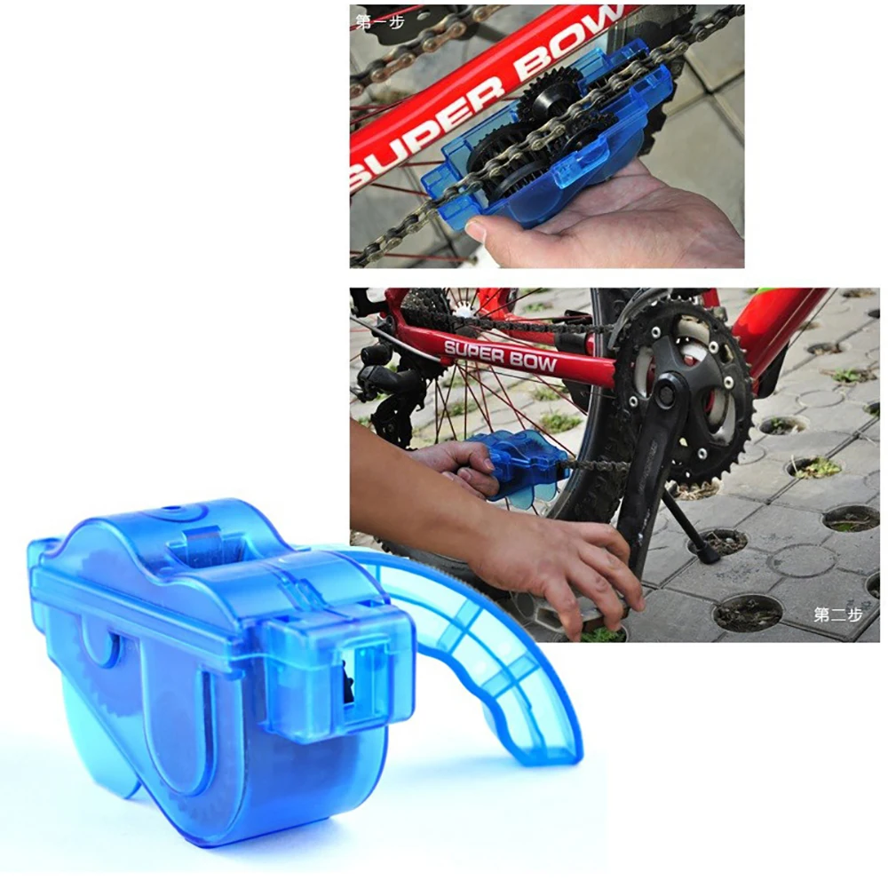 Bicycle Chain Cleaner Cycling Machine Brushes Scrubber Wash Tool Kits Bicycle chain wheel Lubricant cleaning easy Quick clean