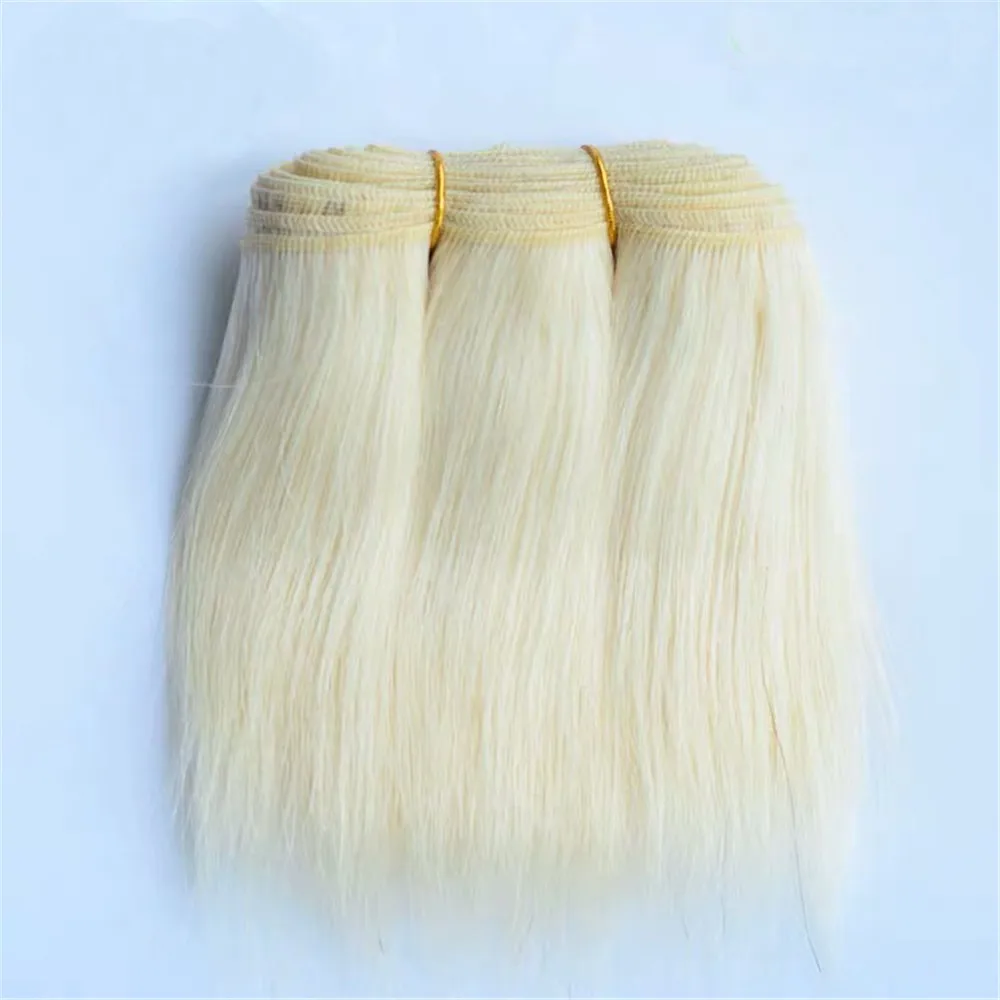 Wool Hair Extensions 18cm Khaki Pink Black Straight Wool Hair Pieces for All Dolls DIY Wigs Hair Wefts Doll Accessories