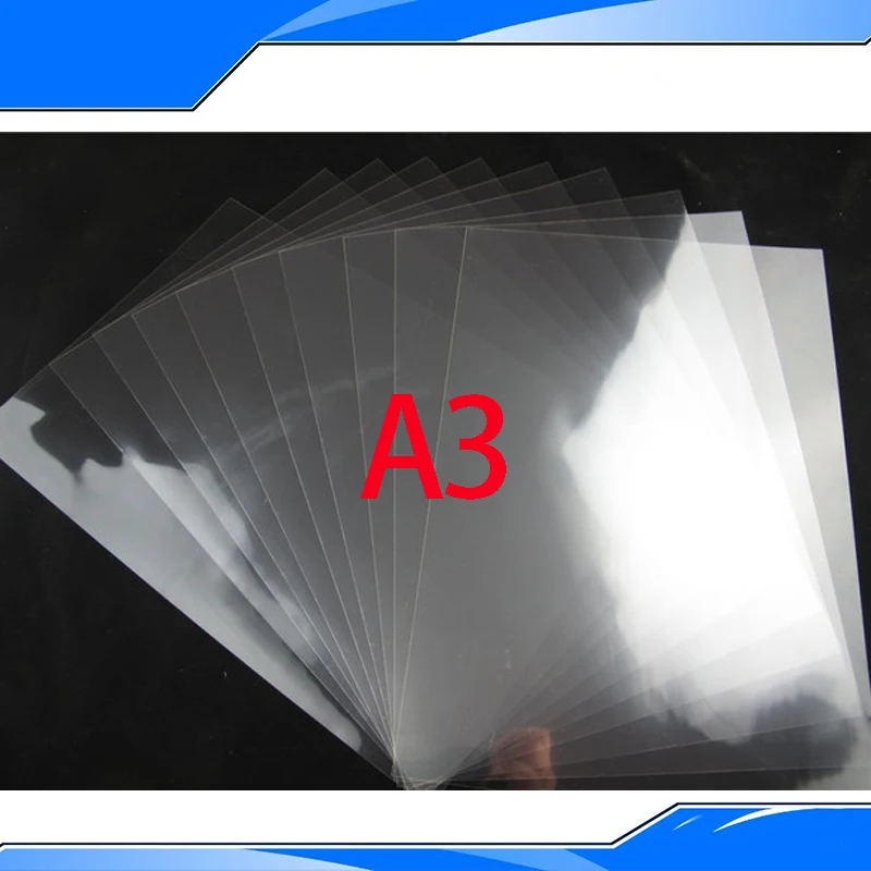 PET Inkjet&Laser Transparency Waterproof Five Pieces A3 Size Screen Printing Film