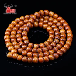 20PCS Handmade Carved Yak Bone Beads, Brown Antique prayer Beads for jewelry making DIY Jewelry Accessorie 8X10mm 7X9mmmm