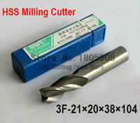 2 pcs/set 21MM 3 Flute HSS & Aluminium End Mill Cutter CNC Bit Milling Machinery tools Cutting tools.Lathe Tool