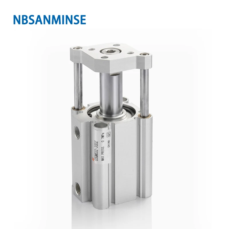 CDQMB Bore50mm Guide Rod Type Compressed Air Cylinder  ISO Compact Cylinder Double Acting for Automation Parts NBSANMINSE