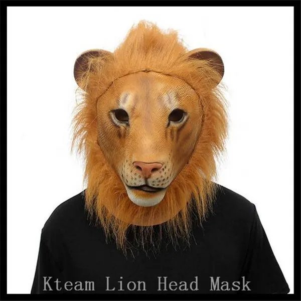 2017 Halloween Props Adult Angry Lion Head Masks Animal Full Celebrity Party Fancy Classic Cosplay Latex Lion Mask Party Cosplay