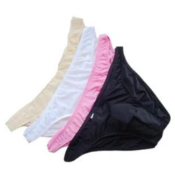 Sexy Ice Silk Men's Briefs Low-Waist Male Short Panties Translucent  Underpants ZJH011