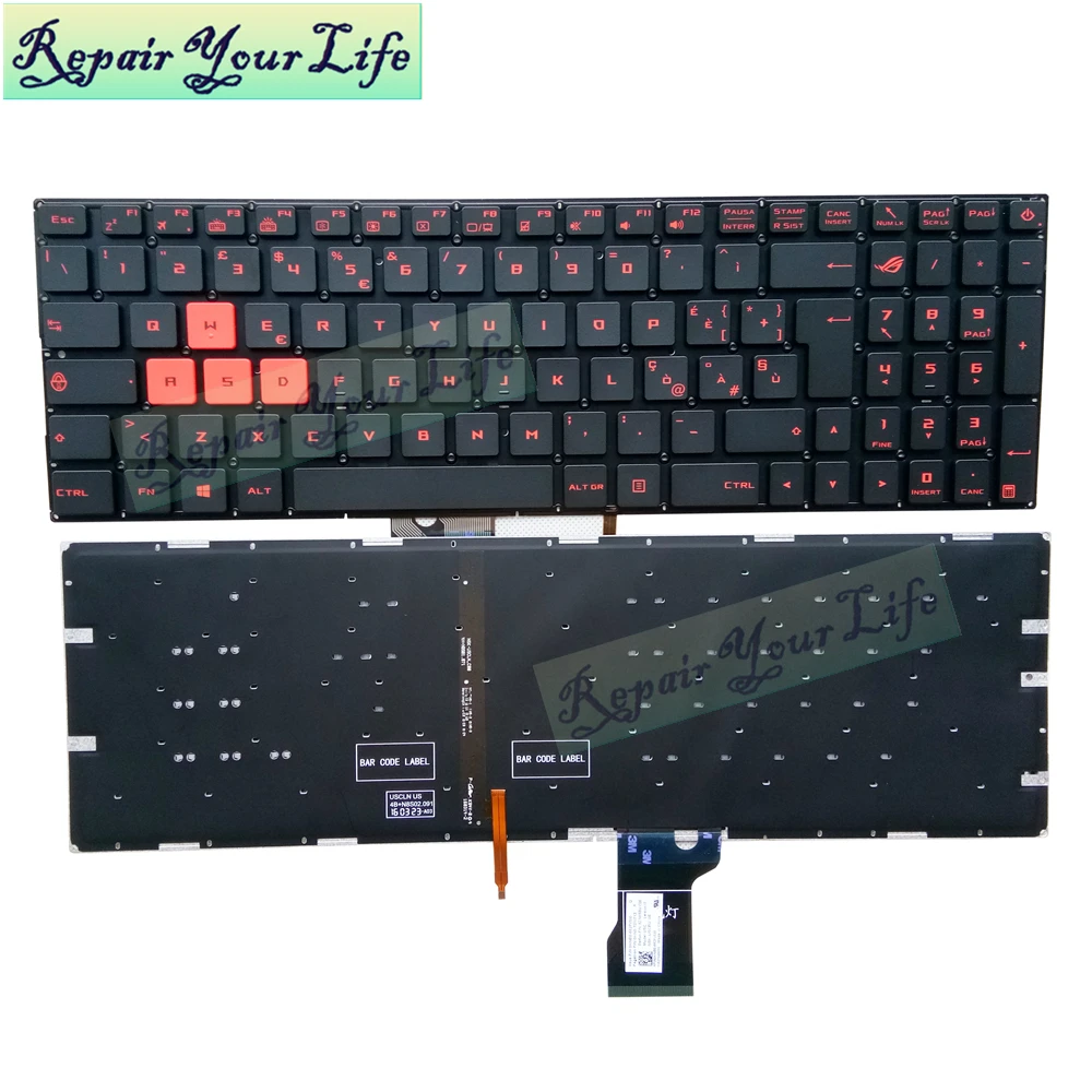 

Italy IT UK Laptop Backlight Keyboard for Asus ROG strix GL502 GL502V GL502VM GL502VT GL502VY Gaming Backlit Keyboard Original