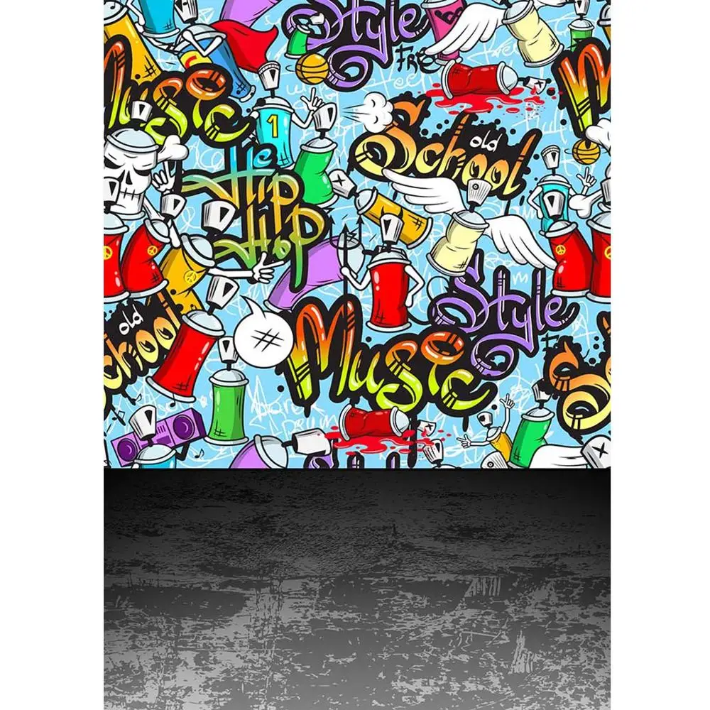 Fondo fotográfico de vinilo colorido con grafiti, telón de fondo para fotografía de bebé, estudio de fotografía Digital, cámara de fotos