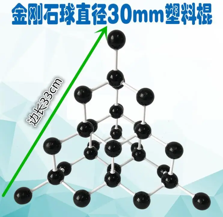 J3111-30L molecular crystal structure model diamond ink sodium chloride carbon 60 model large Demonstration for teacher