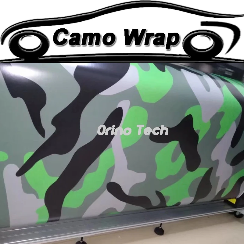 

5/10/15/20/25/30X1.52M Black Green Gray Camouflage Car Film Vinyl Wrap Sticker Car Styling Motorcycle Bike Truck Snow Camo Foil