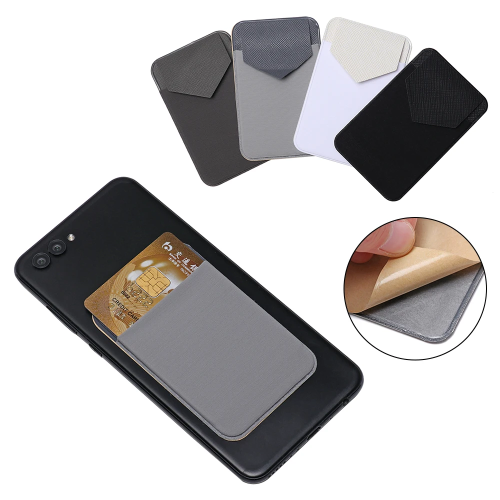 New Cellphone Card Holder Stick-on Wallet Phone Wallet Case Elastic Adhesive Wallet Universal Cellphone Wallet Phone Pocket