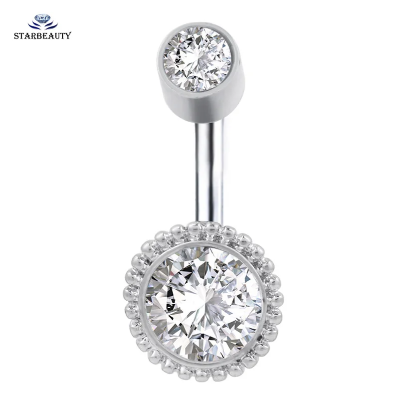 Пирсинг для живота из хирургической стали 316L, 14 г, 1,6 мм