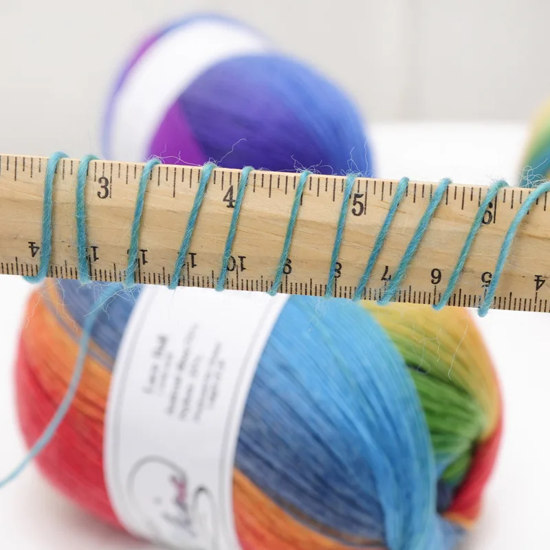High Quality 100% Australian Wool Crochet Yarn Thick For Hand Knitting Laine A Tricoter Rainbow Space Dyed Baby Yarns Wool Threa image 5