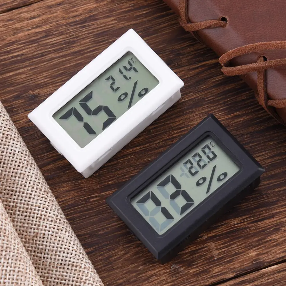 Wireless LCD Digital Indoor Thermometer Hygrometer Mini Temperature Humidity Meter Black White 1PC J3