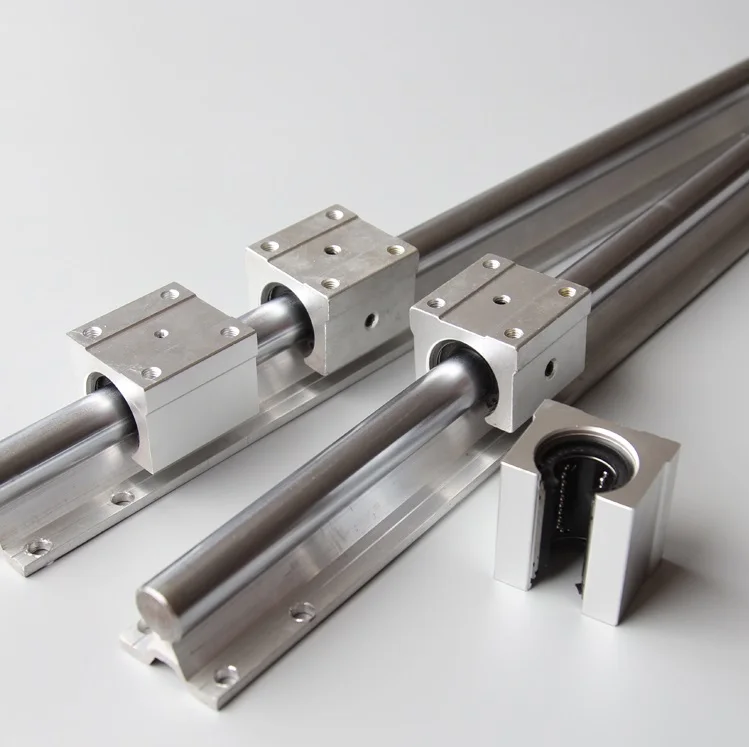 2pcs SBR10 1000mm/1100mm/1200mm support rail linear rail guide + 4pcs SBR10UU linear bearing blocks for CNC parts