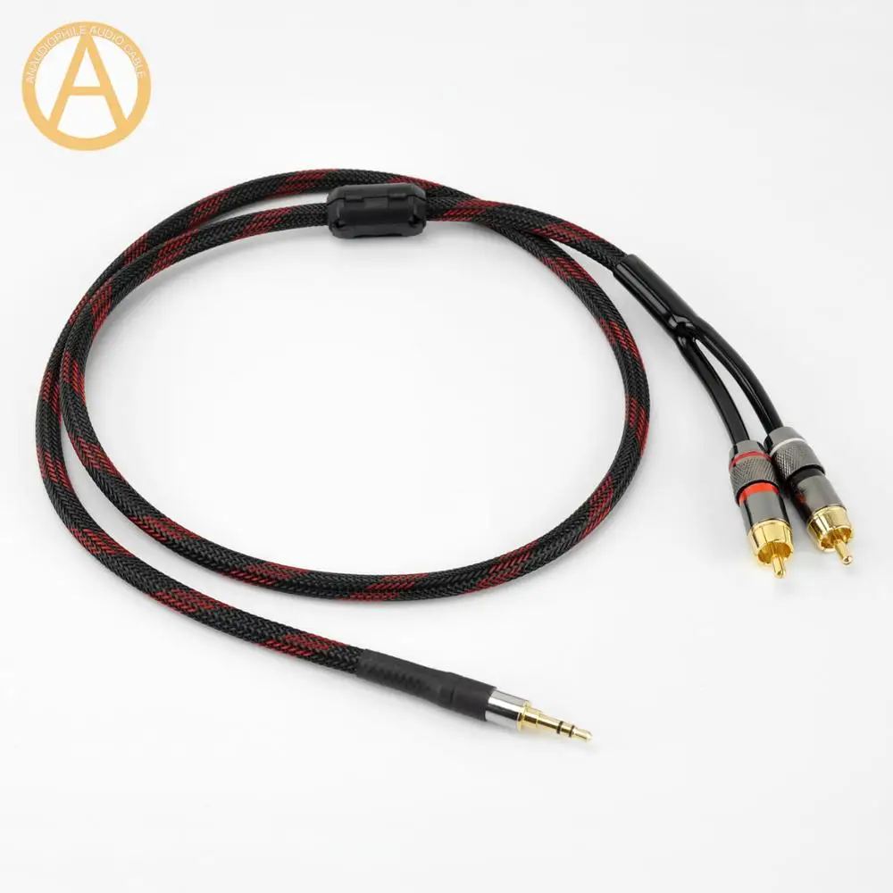 HIFI 3.5mm To RCA Audio Stereo Cable For Mobile Phone Music Player Headphone Amplifier