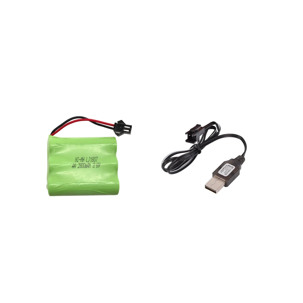 Batería de Ni-MH de 3,6 v, 2800mah, AA, NIMH, 3,6 v, para coche de juguete a control remoto, modelo de barco, batería de 3,6 V