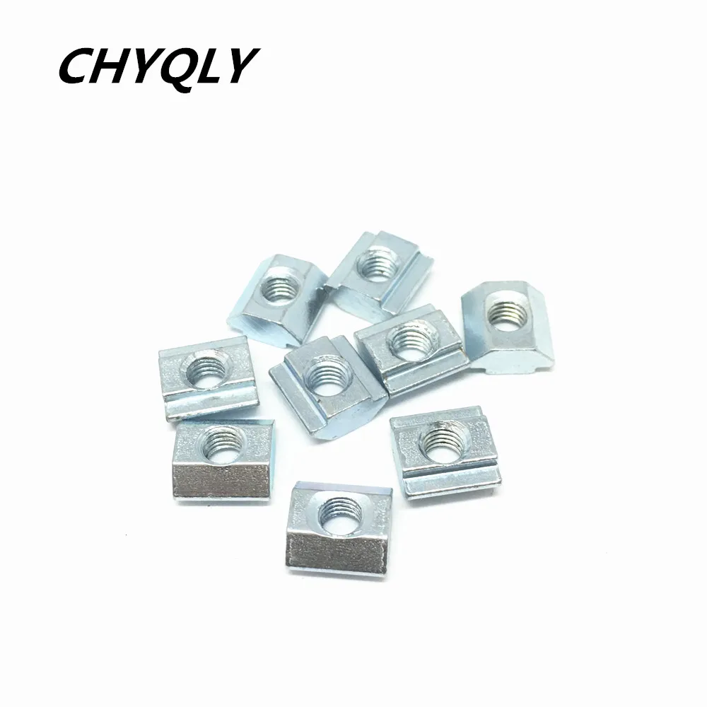 500pcs 20-M3 M4 M5M6 T Sliding Block Square Nuts for 2020 Aluminum Profile Slot Zinc Coated Plate Connector Accessories