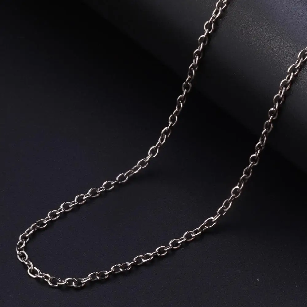 Mens Womens Titanium Rolo Cable Chain Necklace Non Tarnish Light Weight Hypoallergenic Choker 22\