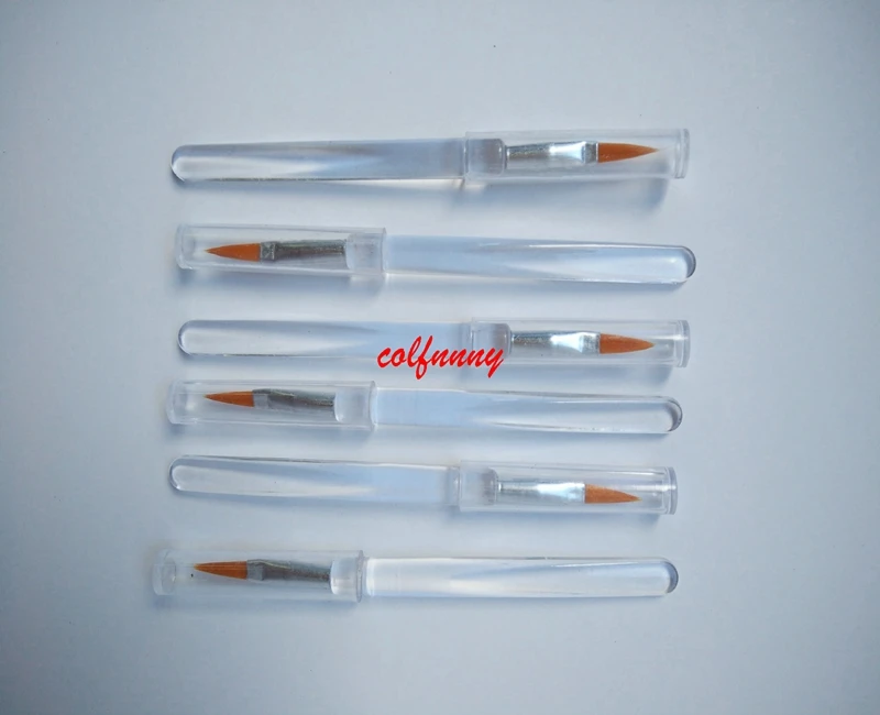 500pcs/lot Fast Shipping Newly Transparent Clear Handled Eyeliner Lip Eye Liner Makeup Brushes Tool Brushes for Makeup