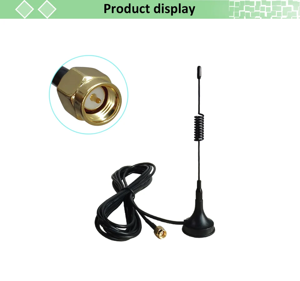 GWS 5p 5dbi 433Mhz IOT 433 MHz Antenne GSM SMA Stecker Magnetfuß Funksignalverstärker CE-Zertifiziert OEM Großhandel – Detail 4