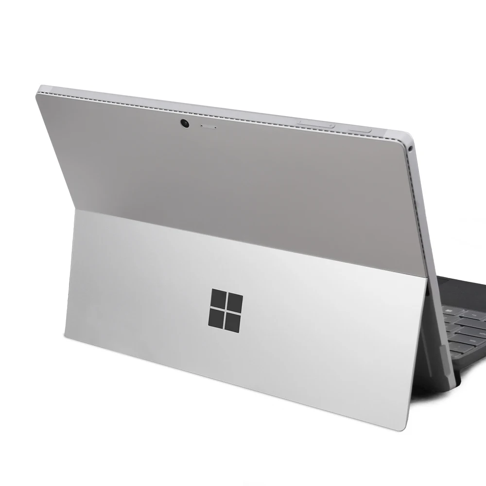 Pegatinas antiarañazos para ordenador portátil Microsoft Surface Pro 4, calcomanía fina sin burbujas extraíble plateada (2015 +)