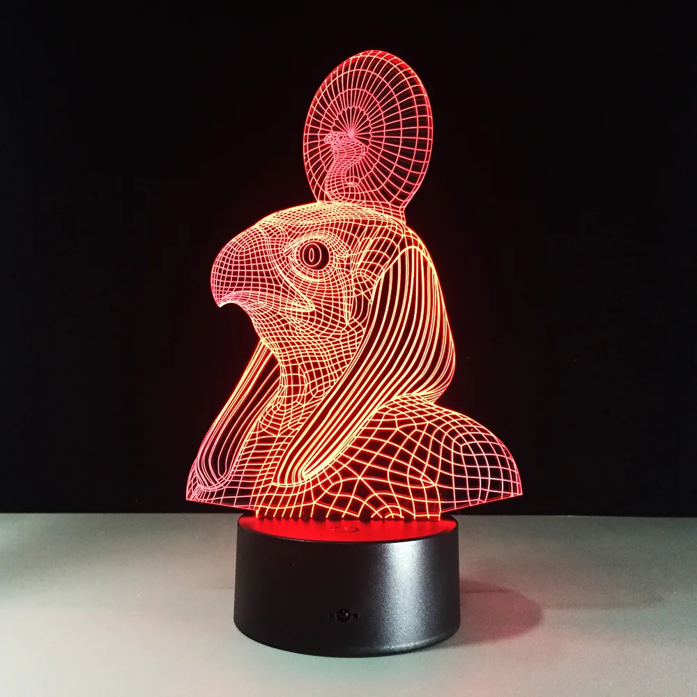 Starożytny egipt Anubis lampa 3D LED lampka nocna Illusion 7 kolorów zmieniona zabawka świąteczna prezent lampka USB przyjaciele prezent Home Decor