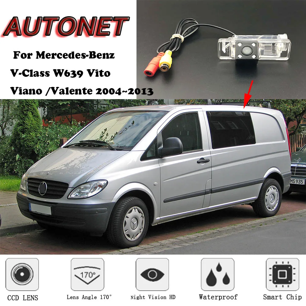 AUTONET Backup Rear View camera For Mercedes-Benz V-Class W639 Vito/ Viano /Valente 2004~2013 Night Vision/license plate camera