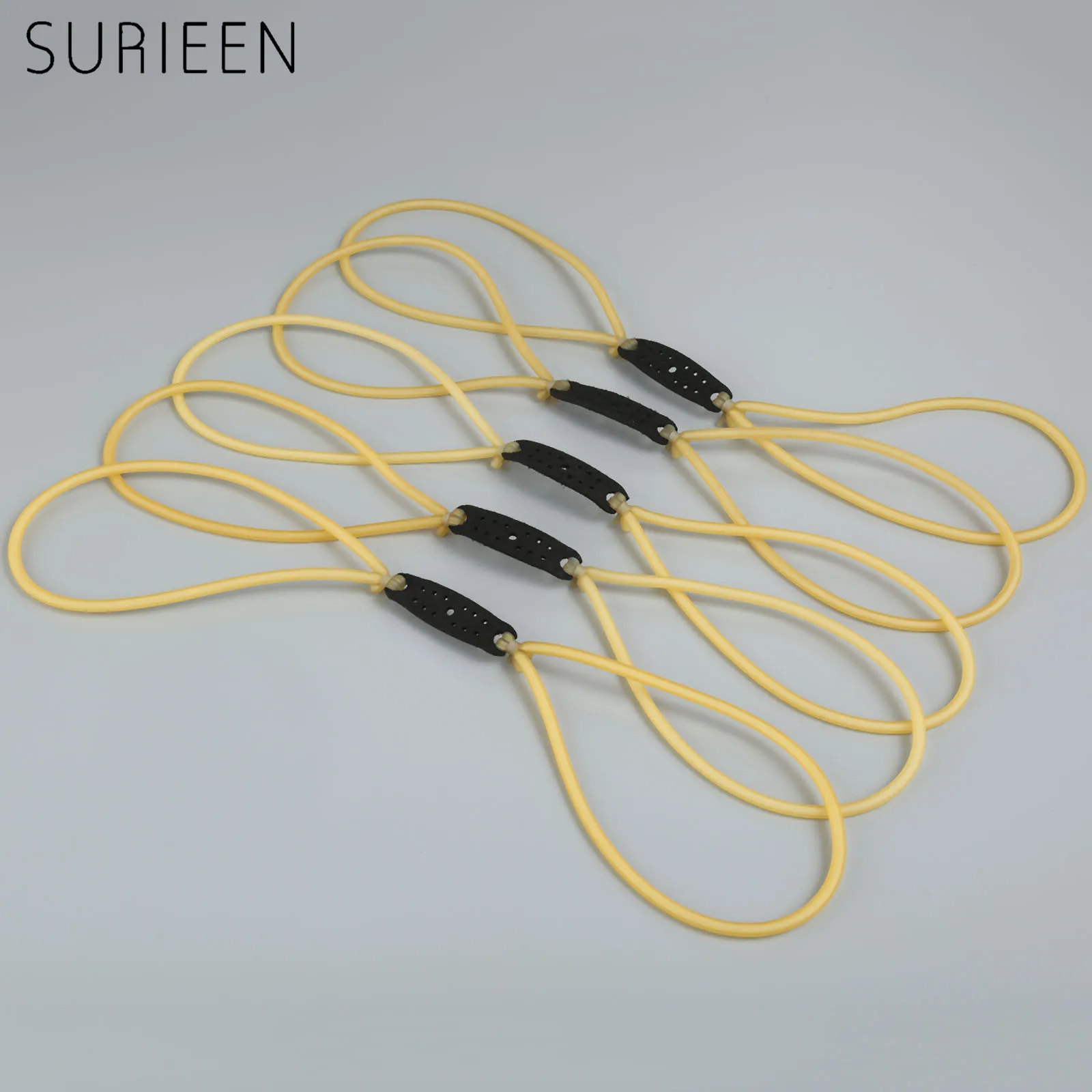 SURIEEN 5Pcs 2 Strips Strong Powerful Slingshot Rubber Band Elastica Bungee Tube Replacement For Slingshot Catapult Hunting 2040