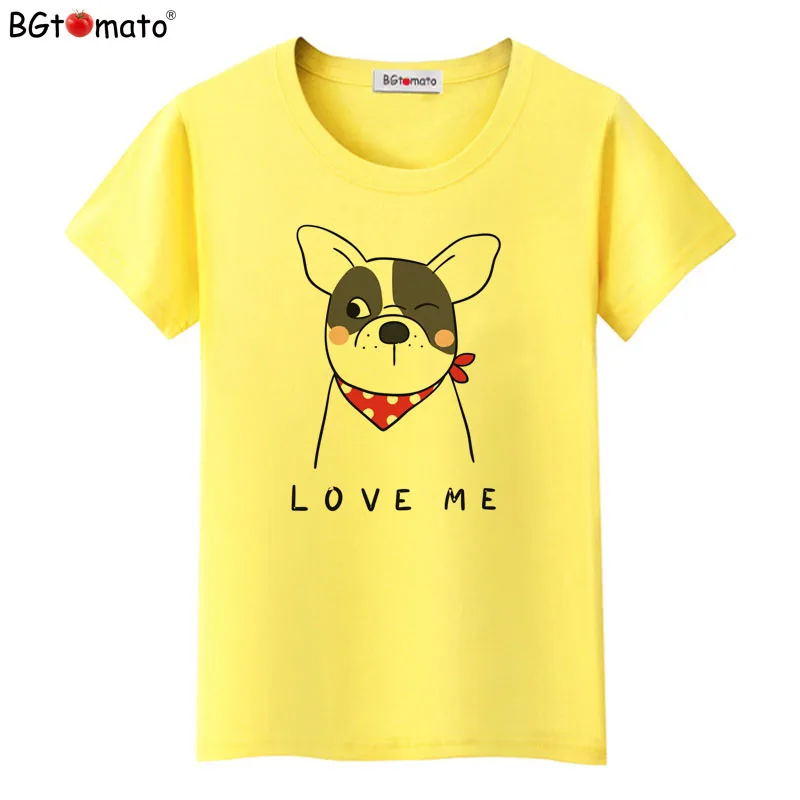 

bgtomato T shirt home pet lovely dog casual t-shirt women Short sleeve kawaii clothes Hot sale brand new tee shirt femme