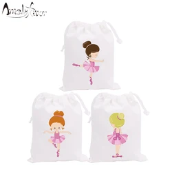 Ballerinas Theme Party Bags Candy Bags Gift Bags Ballet tiny Girls Decorations Grand Event Birthday Party Container Supplies