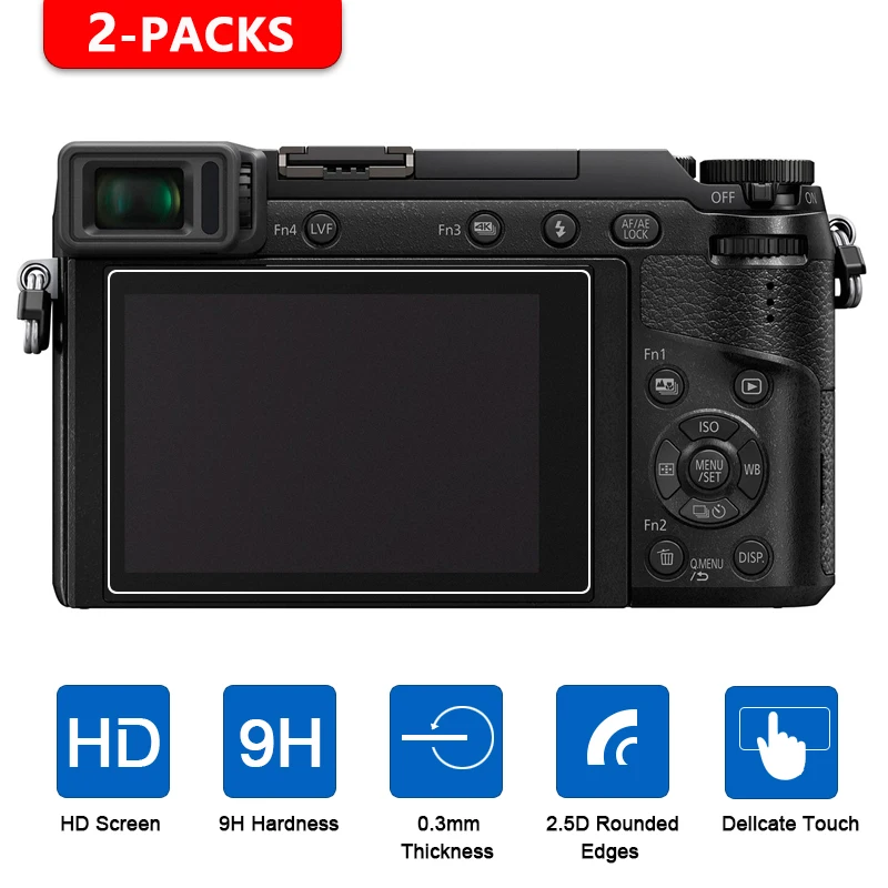 Protetor de tela de vidro temperado para Panasonic, GH7, GH6, GH5s, GH4, GH3, GX9, GX8, GX7III, G9, G8, GX85, GX80, G85, G80, G80, GF9, GF8, GX800, PCes 2