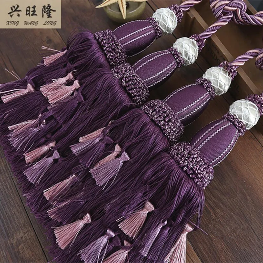 

XWL New 1Pair Curtain Hanging Belts Ropes Curtain Accessories Strap Fringe Tieback Tassel Buckle Bandage Lashing Bind Home Decor