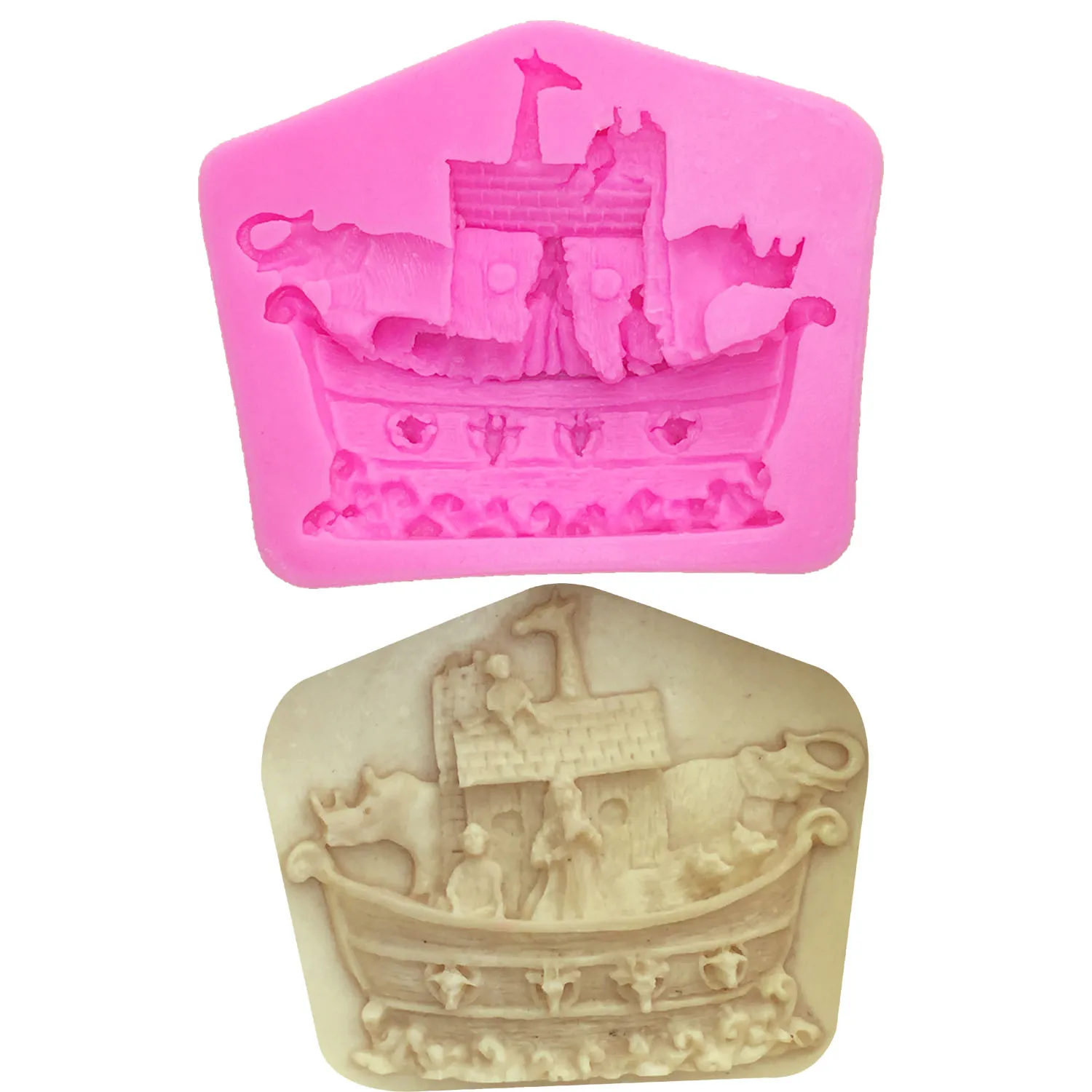 M0137 Pirate Ship Shaped Silicone Mold Cake Decoration Fondant Cake 3D Mold Food Grade Silicone Mould