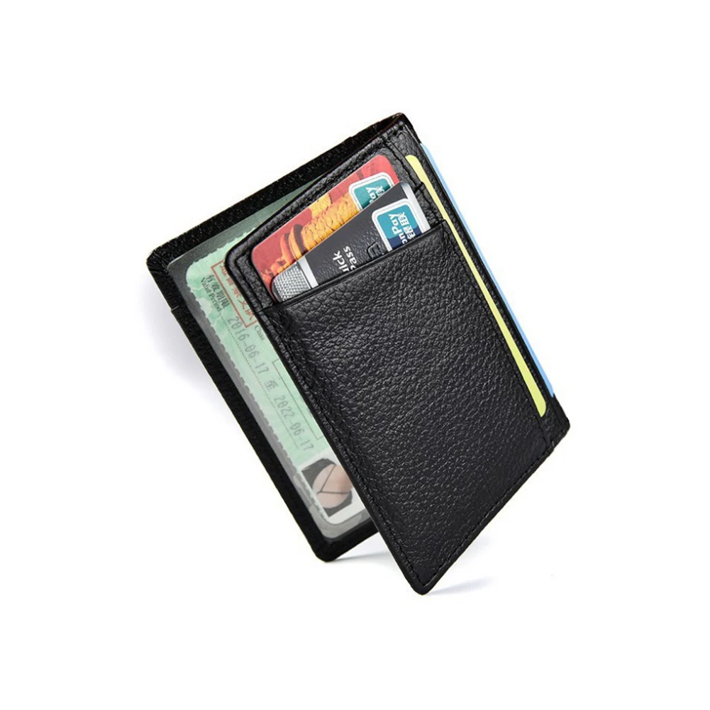 Super Slim Soft Wallet 100% Sheepskin Genuine Leather Mini Credit Card Wallet Purse Card Holders Men Wallet Thin Small