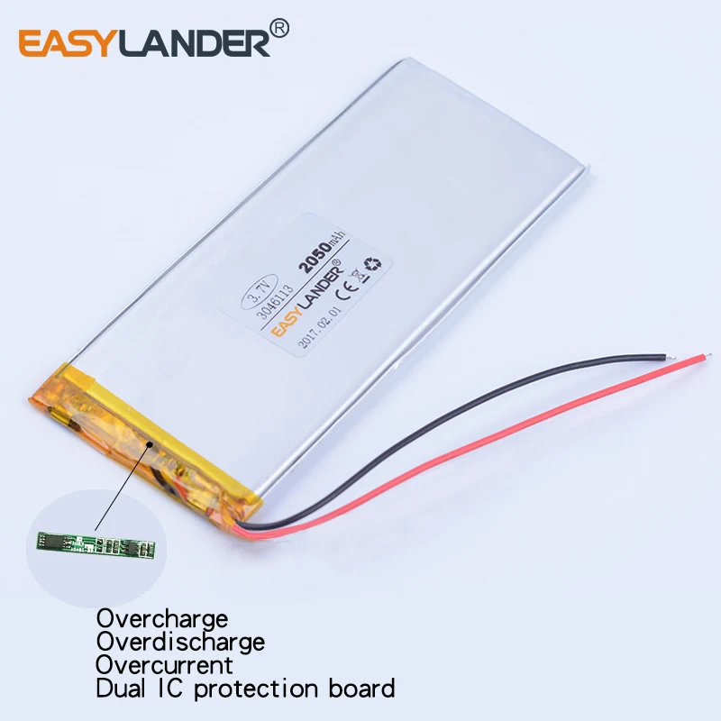 3046113  XWD 3046113P 3145113P 3.7V 2050mAh Rechargeable Lithium Li-ion Polymer Battery