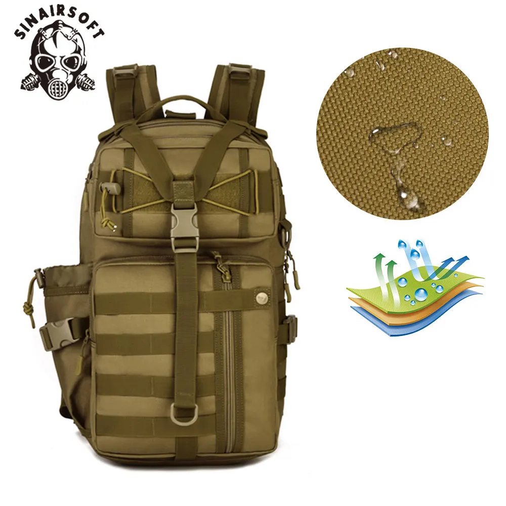 30l tático mochila 900d à prova dwaterproof água ombro airsoft caça acampamento multi-purpose molle caminhadas viagem esporte saco